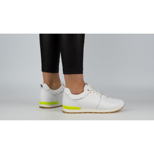 Dámské sportovní boty kožené creepers 05-0784-01 white