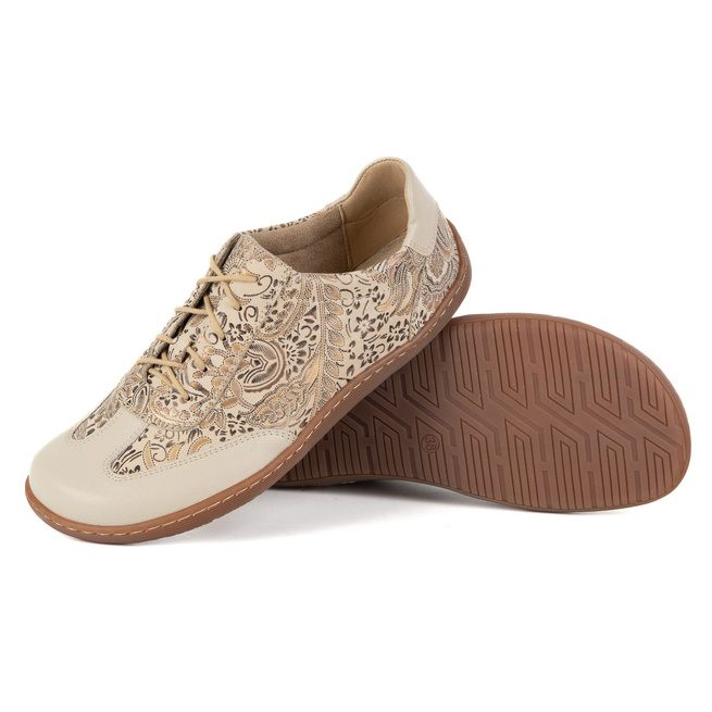 BAREFOOT dámská minimalistická kožená obuv 1287 beige