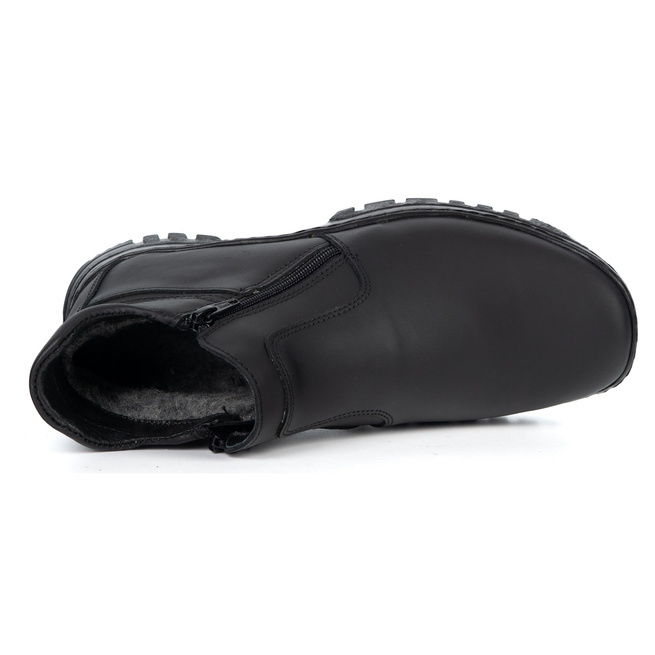 POLBUT pánské zimní kožené boty na zip 2128S kabir