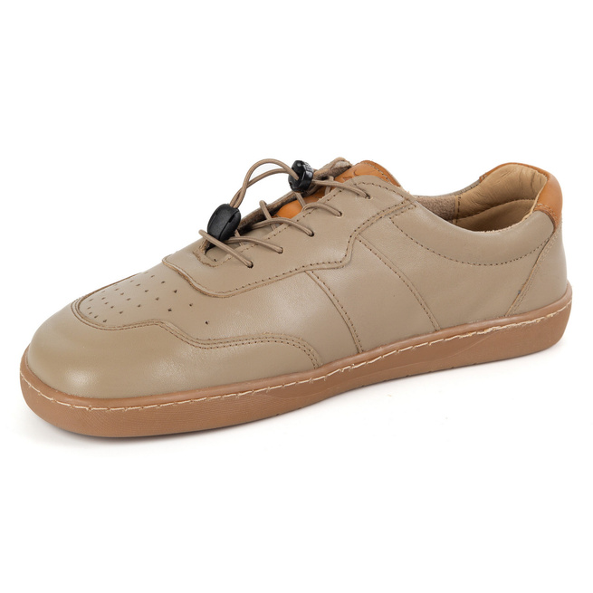 BUTY DAMSKIE BAREFOOT SKÓRA MINIMALISTYCZNE SZEROKIE ARIA cappuccino 103MP