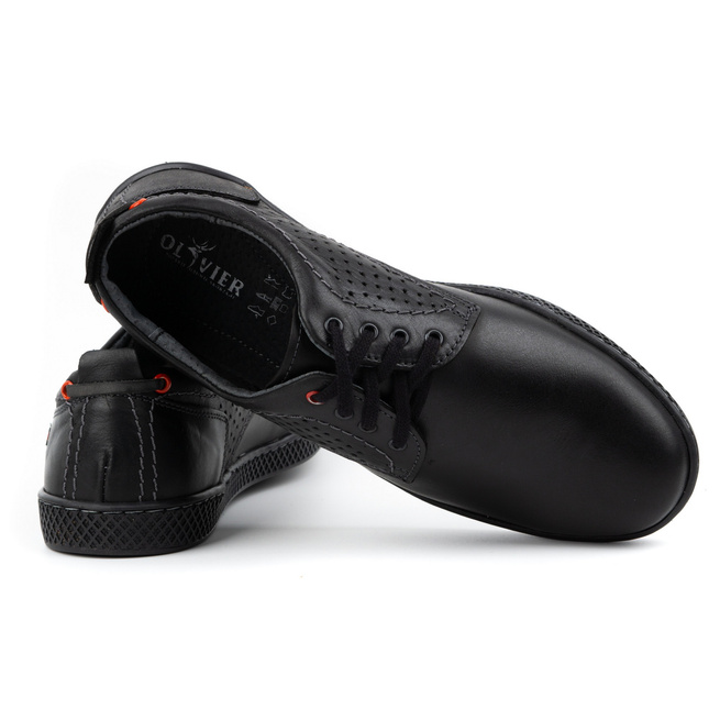 Pánská kožená obuv pro volný čas 302GT černá