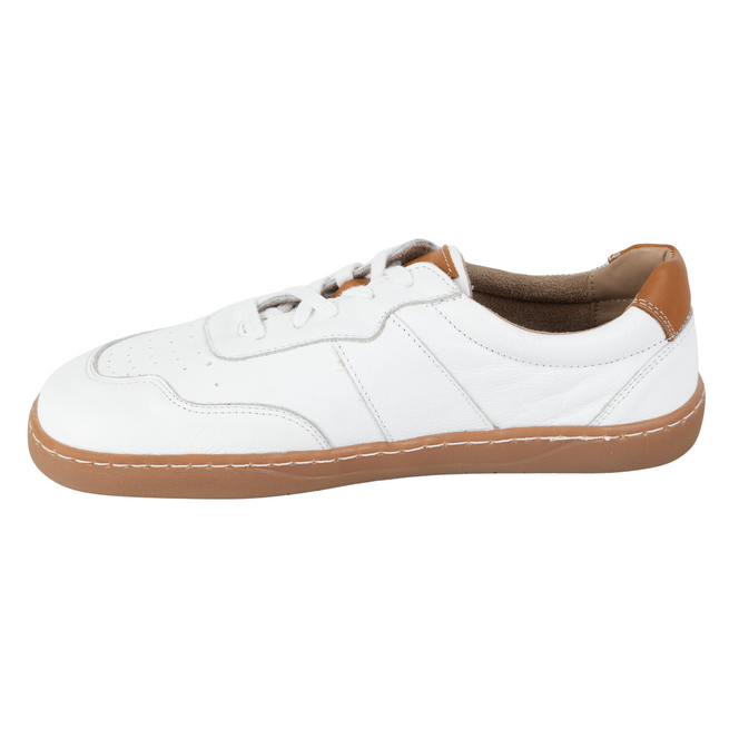 Dámské kožené boty na podpatku ARIA WIDE White 103MP