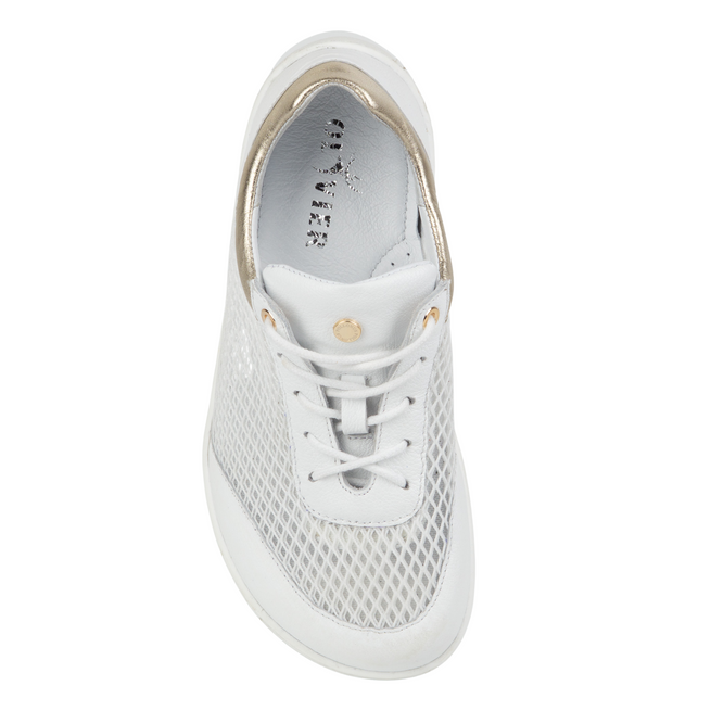 BAREFOOT Damskie buty minimalistyczne sneakersy 1772pol z siatką białe