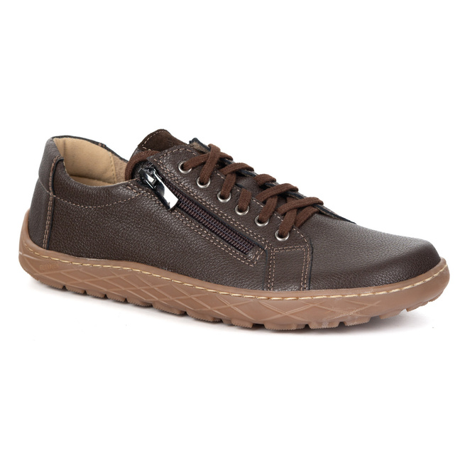 Dámská minimalistická barefoot kožená obuv model 1243/2 hnědá