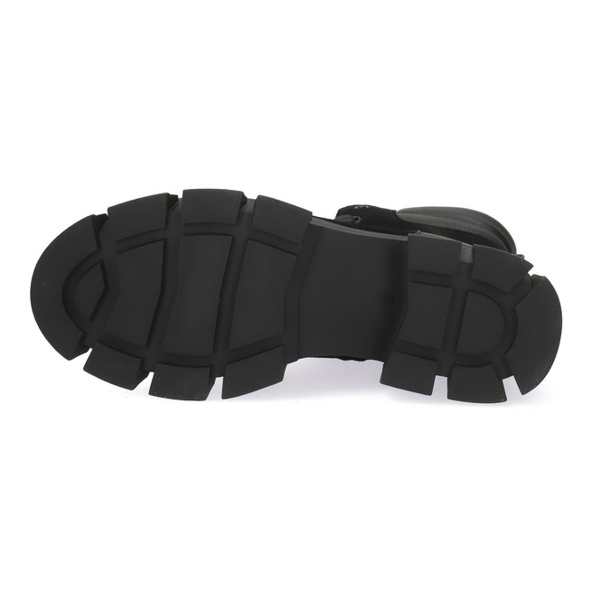 Pollonus black verona + velur zateplené dámské boty na zip 5-1581-007