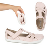 Dámská obuv BAREFOOT Ultralight polobotky Olivier 1285 velcro powder pink