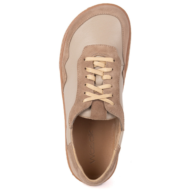Buty barefoot minimalistyczne skórzane WASAK 0794W LATTE GROSZEK