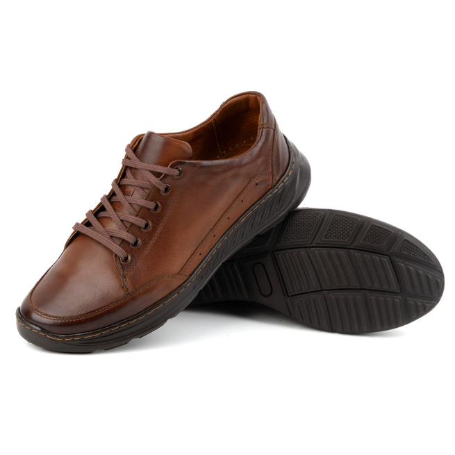 Pánská kožená obuv pro volný čas 928ma hnědá