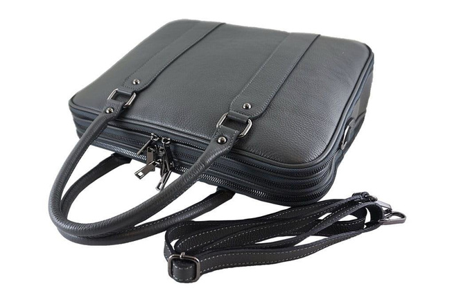 Aktówka skórzana damska - Brązowa jasna