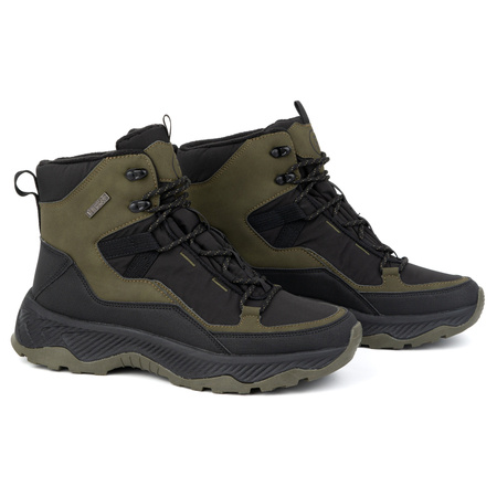 Trekkingi męskie buty zimowe za kostkę wysokie Filippo MTR6654/24 khaki