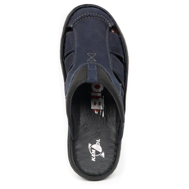 Pánské kožené žabky 224KAM navy blue
