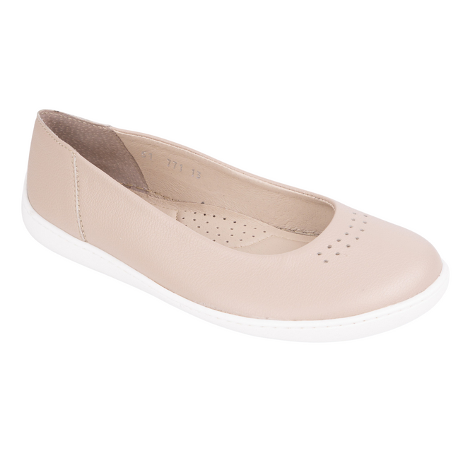 BAREFOOT Dámské minimalistické nazouvací lodičky 1771POL MINI beige