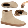 Dámské barefoot zimní kožené boty zateplené kožešinou Olivier 202MP beige