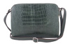 Stylová tříkomorová crossbody kabelka - tmavě zelená