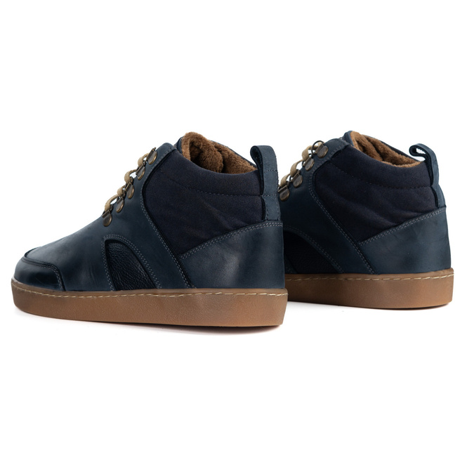 Barefoot unisex zimní kožené boty Explorer blue