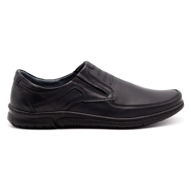 Buty męskie slip-on 7053 czarne