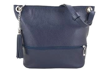 Skórzana torebka włoska Barberinis - Granatowa