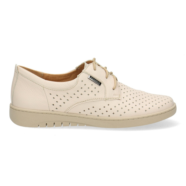 Dámské kožené prodyšné polobotky Pollonus ecru 5-1300-012