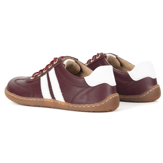 Buty BAREFOOT damskie skórzane minimalistyczne 1287 bordowe