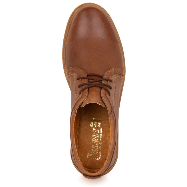 Buty męskie skórzane casual 2131 POLBUT camel