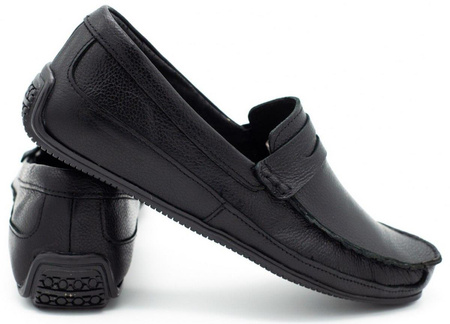 Buty męskie mokasyny T01 czarne