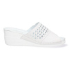 Pollonus dámské kožené prolamované žabky white+perforation5-1400-005