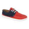 Mokasyny barefoot 0797W obuwie skórzane sznurowane czerwone