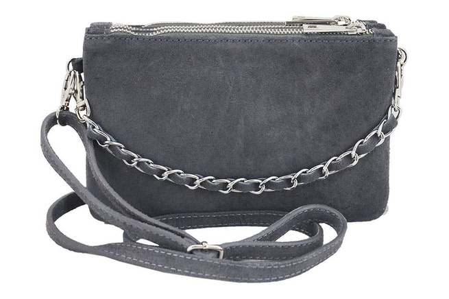 Barberini's - semišová poštovní taška - světle šedá