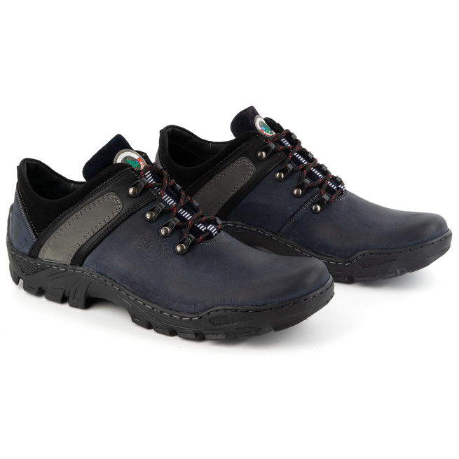 Pánské kožené trekové boty 311GT navy blue