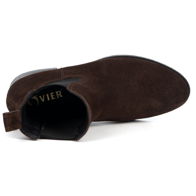 Olivier Colette - elegantní dámské kožené semišové kozačky ze sobolí kůže