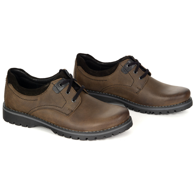 Buty męskie skórzane casual KOMODO 879 oliwka
