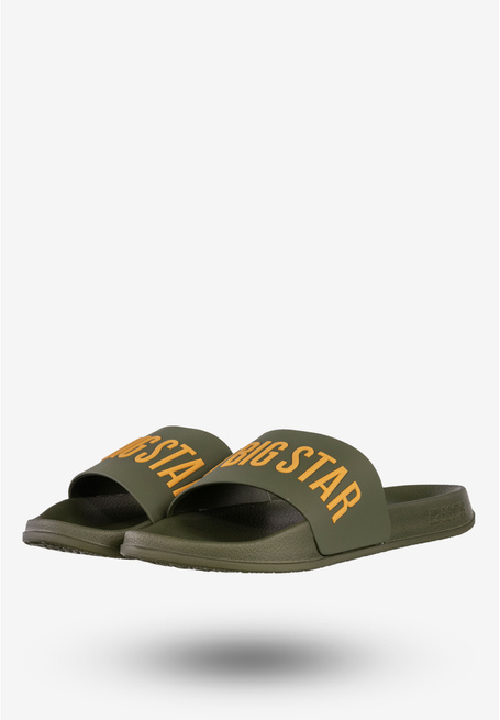 Klapki męskie Big Star SS174360 zieleń khaki 