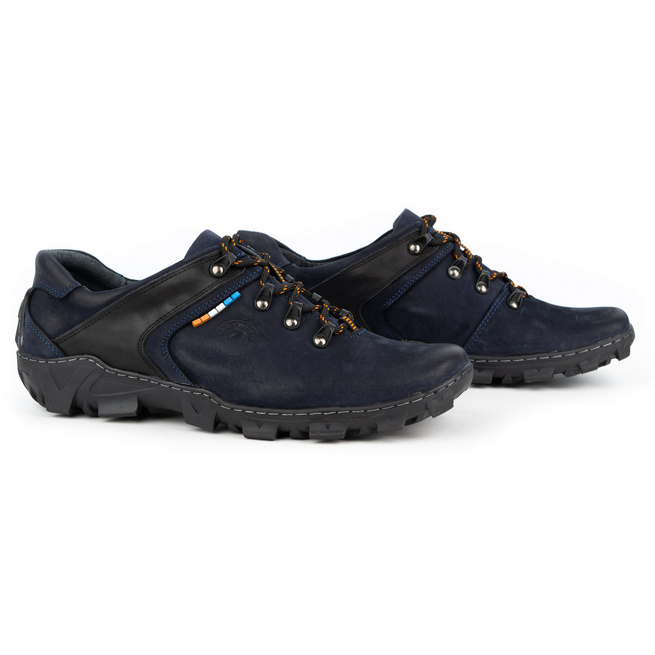 Pánské kožené trekové boty 214GT navy blue