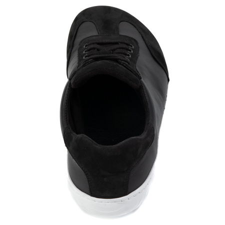 Buty męskie barefoot minimalistyczne skórzane 0742W czarne