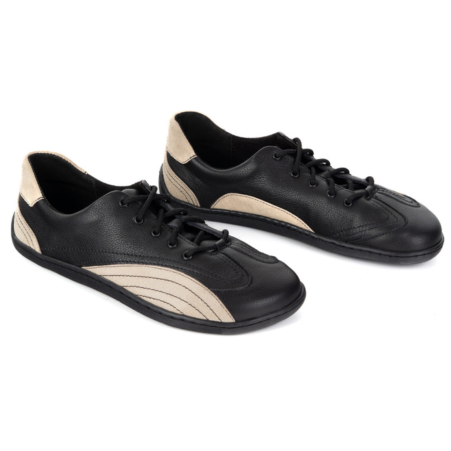 Półbuty barefoot damskie skórzane Wasak 0800W czarne