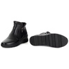 Kožené boty na platformách 1701 black face zip up