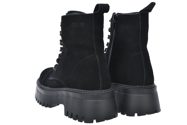 Dámské zateplené kožené boty Big Star SS274526 černé
