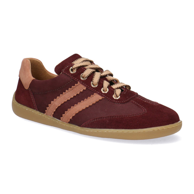Buty damskie barefoot skórzane Pollonus 5-1774-004 Bordo z Różem