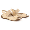 Dámské kožené sandály POLISH s měkkou stélkou 0546 beige