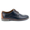 Pánská elegantní kožená obuv 825K navy blue