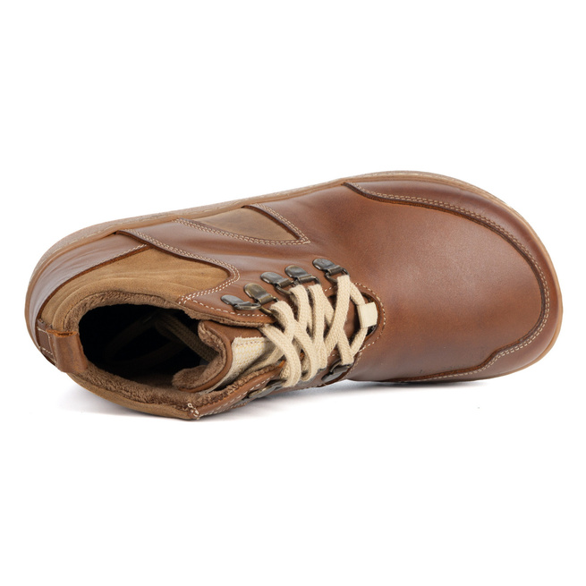 Dámské kožené zimní boty barefoot Z-B05 černé