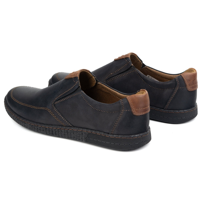 Ležérní pánská kožená obuv 854/2 černá