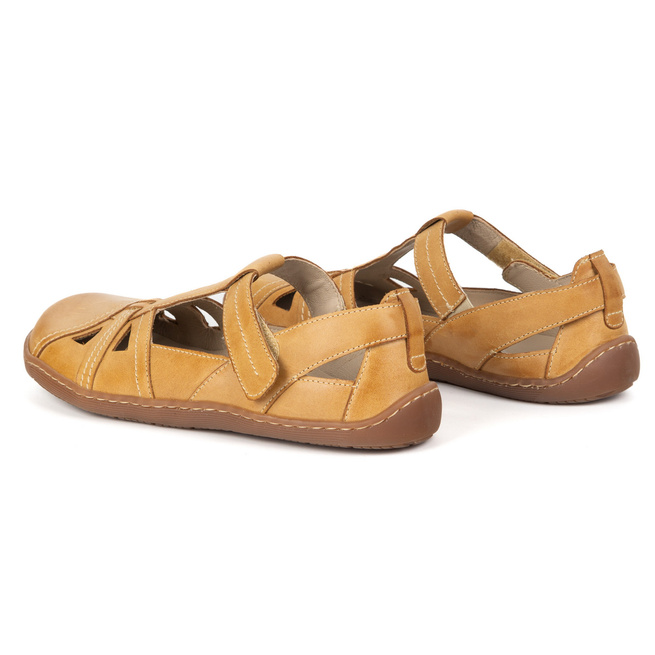 Dámské boty BAREFOOT Ultralight Olivier 1285 Polobotky na suchý zip červené