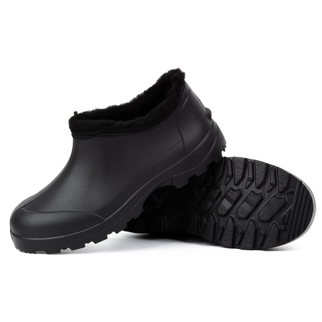 TREWOR zateplené pěnové boty wellingtons nízké černé