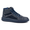Pánské zimní kožené tenisky 886K navy blue