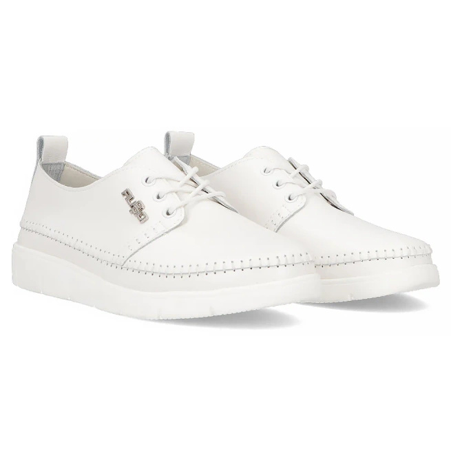 Skórzane sneakersy Filippo  DP6747/25 WH 
