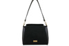 Torebka miejska z naturalnego zamszu i skóry - Czarna