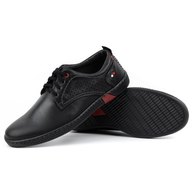 Pánská kožená obuv pro volný čas 302GT černá