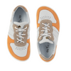 Olivier barefoot kožené boty 1773POL - lehké minimalistické tenisky šedé s oranžovou barvou