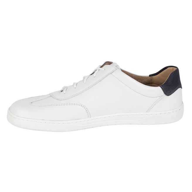 Buty męskie casual skórzane sznurowane BAREFOOT FRIENDLY 1290 białe